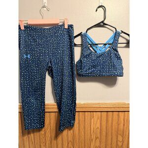 Heat Gear Girls Youth Large Jogger Outfit Blue With Spots